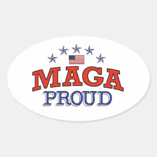 Adesivo Oval MAGA Proud