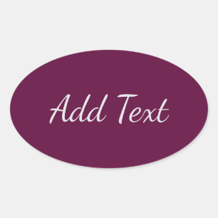 Adesivo Oval Magenta Escuro Sólido