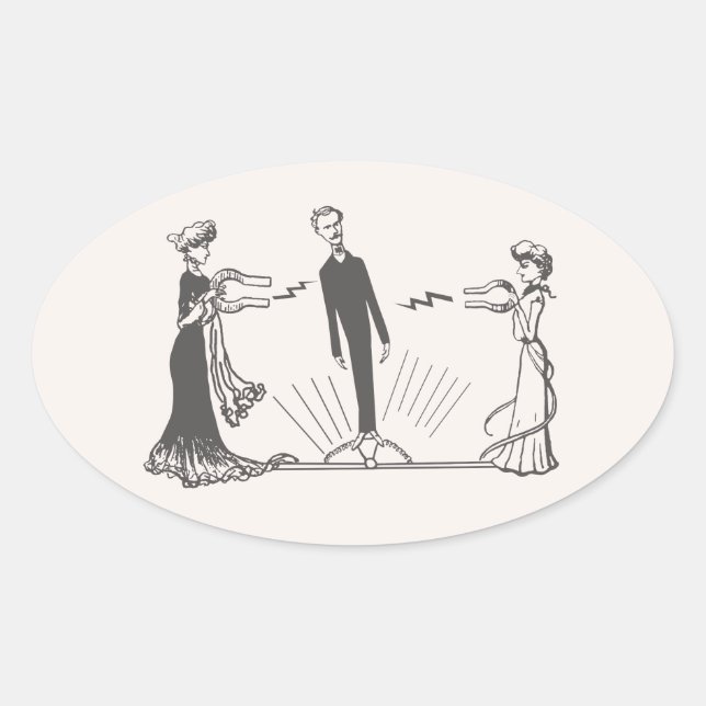 Adesivo Oval Magnetismo Animal - (Frente)