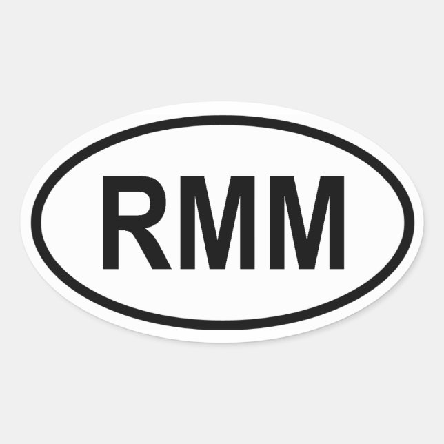 Adesivo Oval Mali "RMM" (Frente)