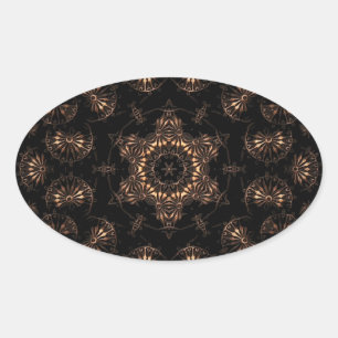 Adesivo Oval Mandala da Idade do Bronze