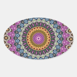 Adesivo Oval  Mandala Decorativa 