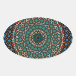 Adesivo Oval  Mandala Decorativa 