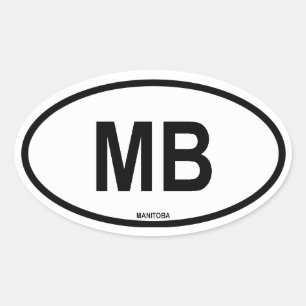 Adesivo Oval Manitoba "MB "