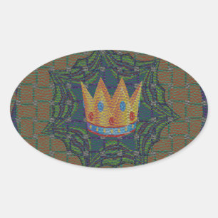 Adesivo Oval Mantenha Simples: O Design de Padrão de Clareza Re