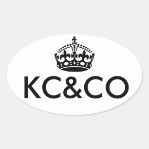 Adesivo Oval MANTER CALMA e LIGAR - Alterar fundo