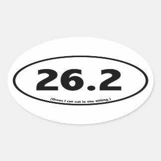 Adesivo Oval Marathon Runner Humor Sarcastic Parody Sticker