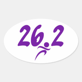 Adesivo Oval Maratona roxa 26.2