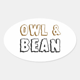Adesivo Oval Marca Personalizável de Negócios de Café