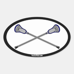 Adesivo Oval Marinho Lacrosse Sticks