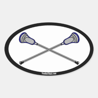 Adesivo Oval Marinho Lacrosse Sticks