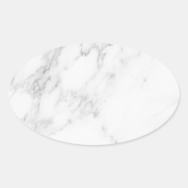 Adesivo Oval Mármore Branco (Frente)