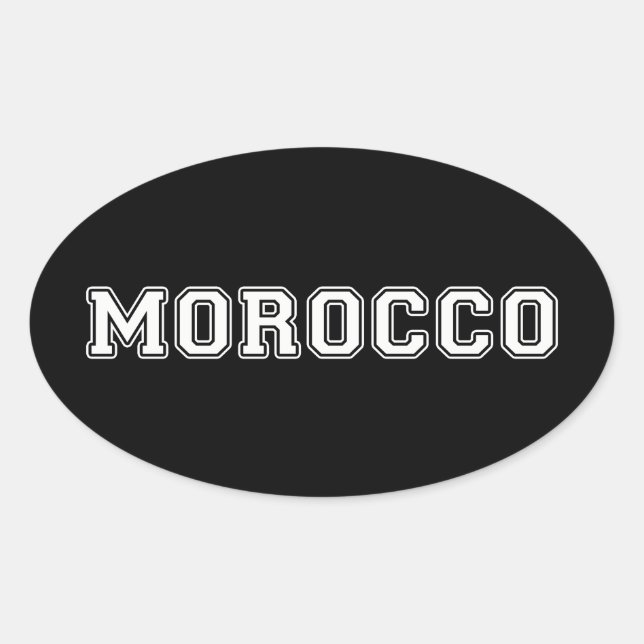 Adesivo Oval Marrocos (Frente)