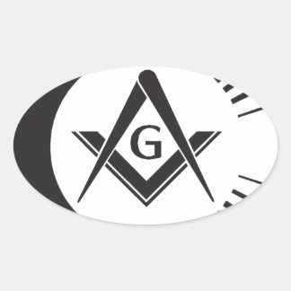 Adesivo Oval Masonic,Freemason,Masons