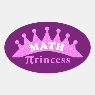 Adesivo Oval Math Princess