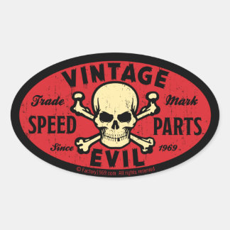 Adesivo Oval Mau Vintage 007C