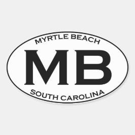 Adesivo Oval MB - Myrtle Beach Carolina do Sul