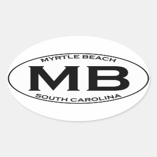 Adesivo Oval MB - Myrtle Beach South Carolina