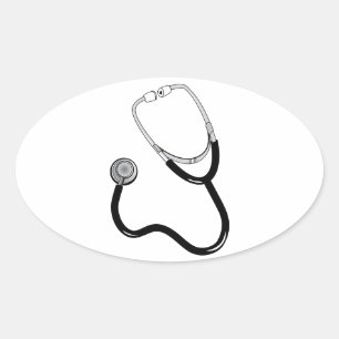 Adesivo Oval Médico Enfermeira Medicina Esportiva Paz Amor Dest