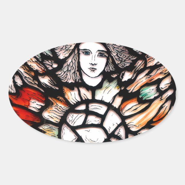 Adesivo Oval Meditação em Cores (Frente)