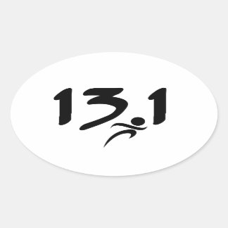 Adesivo Oval Meia-maratona 13,1