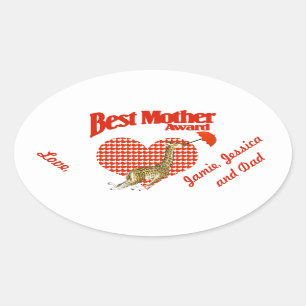 Adesivo Oval Melhor Guarda-Prêmio Mãe
