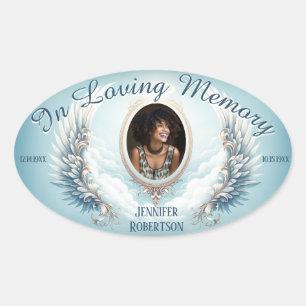 Adesivo Oval Memorial Sticker - Adicionar Foto