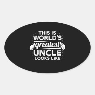 Adesivo Oval Mens Worlds Maior Tio Parece Padrinho