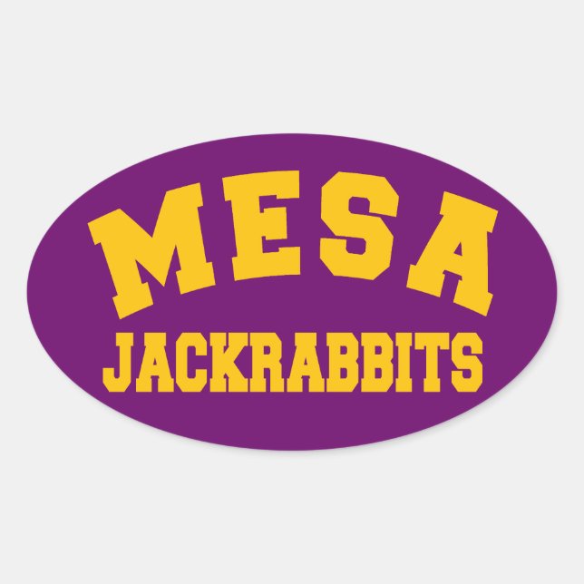 Adesivo Oval Mesa Jackrabbits (Frente)