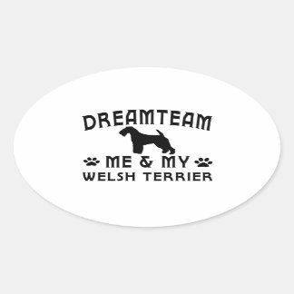 Adesivo Oval Meu Cachorro de Terrier Welsh