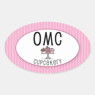 Adesivo Oval Meu Cupcake! Vinheta Oval