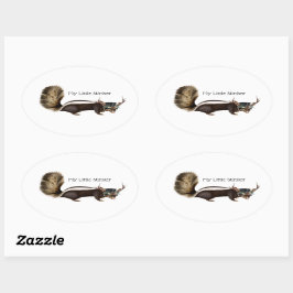 Adesivo Oval Meus Pequenos Padrões Oval Personalizáveis