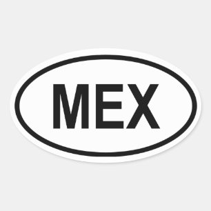 Adesivo Oval México "MEX"