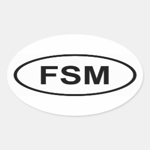 Adesivo Oval Micronesia "FSM "