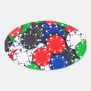 Adesivo Oval Microplaquetas de póquer do casino