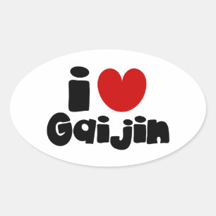 Adesivo Oval mim coração Gaijin