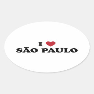 Adesivo Oval Mim coração Sao Paulo Brasil