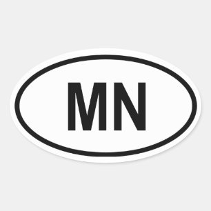 Adesivo Oval Minnesota "MN"