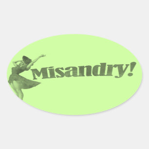 Adesivo Oval Misandry! Design gráfico