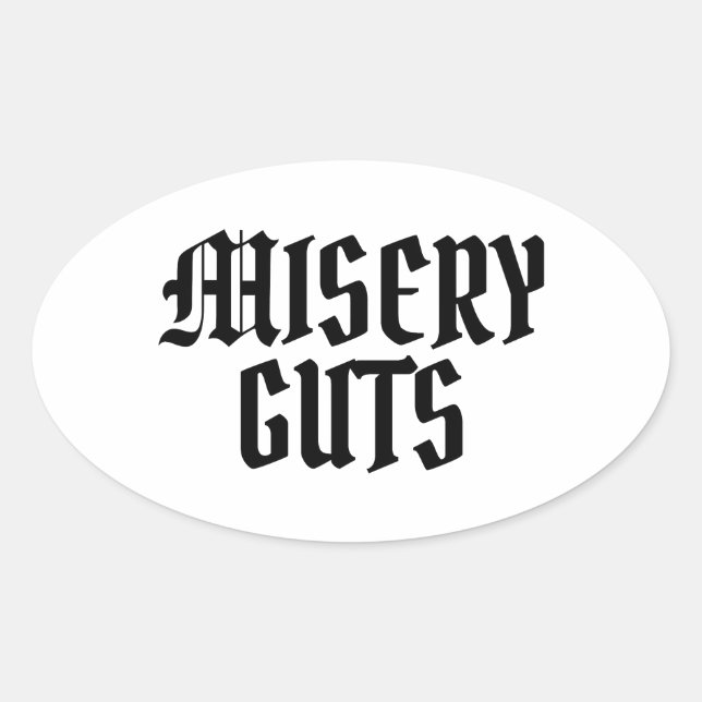 Adesivo Oval Misery Guts (Frente)