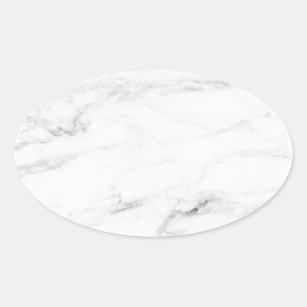Adesivo Oval Modelo Elegante do Vazio Marble Branco