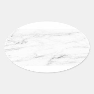 Adesivo Oval Modelo Elegante do Vazio Marble Branco