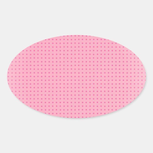 Adesivo Oval Modelo Personalizado Cor Rosa Tendência em Branco (Frente)