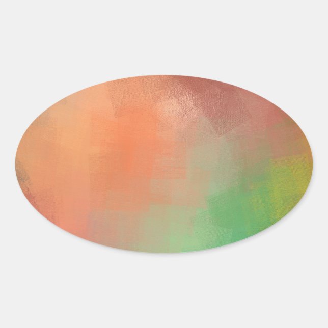 Adesivo Oval Modelo personalizado moderno e elegante de arte ab (Frente)