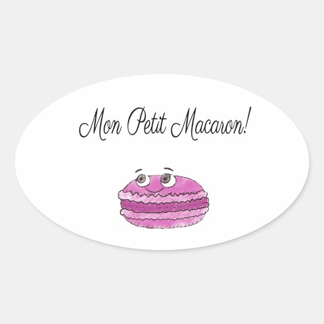 Adesivo Oval Mon Petit Macaron (Frente)