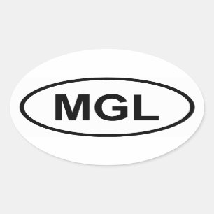 Adesivo Oval Mongolia "MGL "