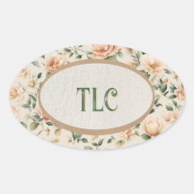 Monogram Sparkly Peach Peony Watercolor Floral
