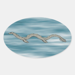 Adesivo Oval Monstro do lago canadense