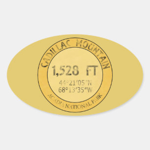 Adesivo Oval Montanha cadillac