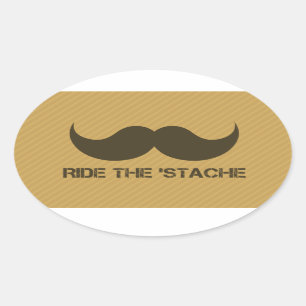 Adesivo Oval Monte 'o Stache